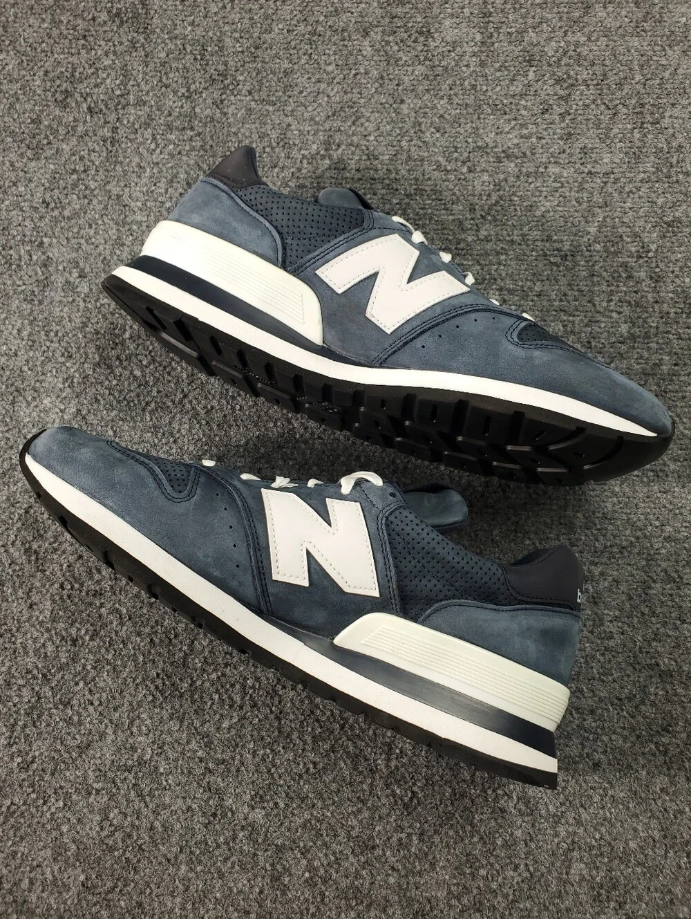 New Balance 995 Suede Encap Retro Sneakers Made in USA Size 12 Navy M995DNN NEW
